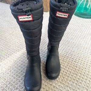 Hunter Black Tall Boots Size 6